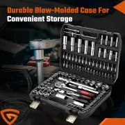 108Pcs Mechanics Tool Set Kit 6-Point Socket Ratchet Wrench Set Repair Tool Case