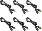 Binxind 6pcs 5.5mm X 2.1mm DC Power Jack Male to Female Extension Cable Cord Lead ConnectorCable Length:1.2 M