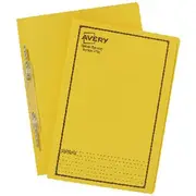 Avery Foolscap Spiral Spring File Yellow