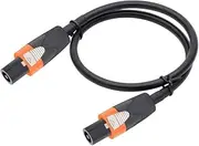 1M-10M Speaker Cable 12AWG Patch Cords - Speakon to Speakon Professional Cables Black Neutrik NL4FX (NL4FC) 12 Gauge Wire(Orange,4m)