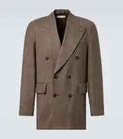 [Our Legacy] Our Legacy Sharp DB linen and cotton blazer AU 87 brown