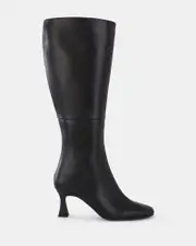 OCTAVIA WIDE BLACK Zip Up Boots