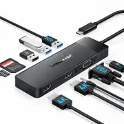 USB C Docking Station Dual Monitor 10- in-1 Triple Display Laptop Hub Multipo...