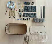 FULL KIT Nixie Clock IN-12 12H or 24H Format (With tubes) DIY