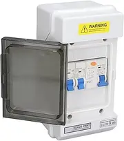 Mini Leakage Circuit Breaker, Universal Protective Circuits Breakers IP66 40A 30mA RCD+2MCB(6A+16A) 230V 50Hz High Accuracy Detector for Auxiliary Buildings