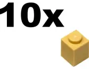 NEW LEGO - BRICKS - 1 x 1 - Tan brick x 10 - 1x1
