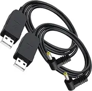 tunghey 2Pack Right Angle DC 5V to DC 12V USB Voltage Step Up Converter Cable, Power Supply Adapter Cable with DC Jack 4.0mm x 1.7mm, USB 5V to DC 12V Cable 1M