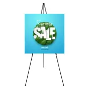 Steel Folding Easel for Display 160cm Floor Poster Easel Stand Lightweight Black