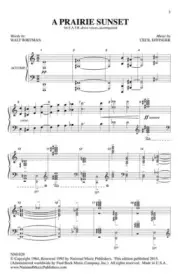 A Prairie Sunset SATB