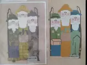 "Fishing Fools" Santa Clauses Hand-painted Needlepoint Canvas