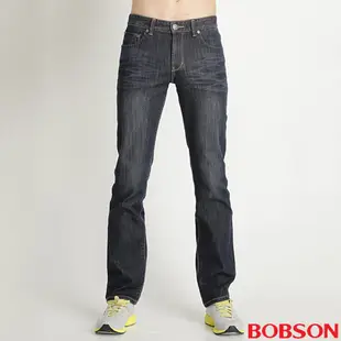 BOBSON 男款熱感IN低腰直筒牛仔褲(1782-52)