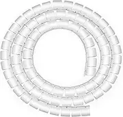 10mm Spiral Cable Tidy Wrap Management Storage Organizer 2M for TV Computer (White)