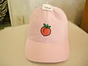 Mighty Fine Georgia Peach PINK Women's Embroidered Ball Hat Cap - StrapBack *NWT