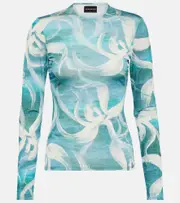 [Louisa Ballou] Louisa Ballou Printed top AU 10 white
