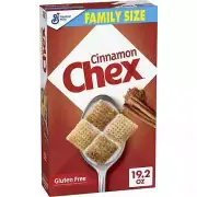 Cinnamon Chex Cereal, Gluten Free Breakfast Cereal, Made with Whole Grain, Size,