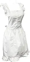 allydrew Retro White Cosplay Kitchen Maid Apron White Maid Apron
