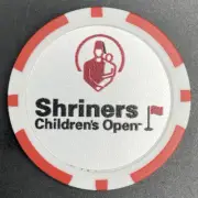 TPC Summerlin Shriners Children's Open Golf Ball Marker Poker Chip Red White