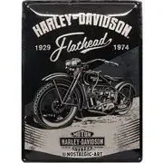 Harley Davidson Flathead Sign 30x40cm by Nostalgic Art