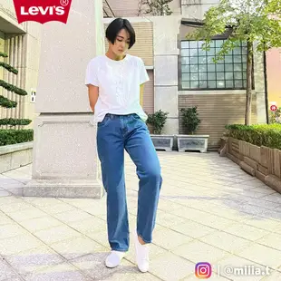 Levis Red工裝手稿風 中低腰合身直筒牛仔長褲 精工中藍染石洗 及踝款 女 A2681-0001 熱賣單品