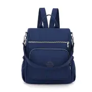 Women Multi-Function Anti-Theft Waterproof Shoulder Bag Mummy Backpack Shopping Date Navy-Blue