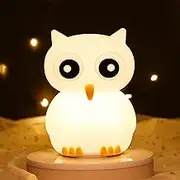 LOVERUIS Owl Night Light - Cute Animal Lamp for Bedroom 7 Color Changing Light with USB Rechargeable for Kids Baby (Owl)