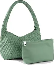 [LIKEBAG] Woven Handbag for Woman Vegan Leather Shoulder bag and Purse Small Fashion Shopper Totes Ladies Underarm Bags