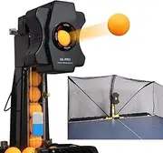 JUMEIYP Automatic Table Tennis Trainer Machine, 9 Spin Modes | 30-90 Balls/Min | Wireless Remote & Auto Ball Collector & 100 Table Tennis Balls | Fits 1-4cm Table Edges (Industry Standard)