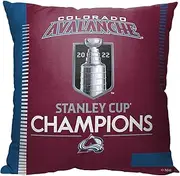 Northwest NHL Colorado Avalanche Unisex-Adult Colorado Avalanche 2022 NHL Stanley Cup Champions Pillow, 18" x 18", Element