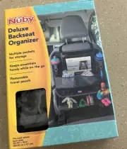 Nuby Deluxe Backseat Organizer Multiple Clear Pockets Travel Pouch Kids Tablet