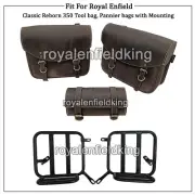 For Royal Enfield Classic Reborn 350 Leather Tool Bag, Pannier Bags & Mounting