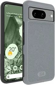TUDIA DualShield Grip Designed for Google Pixel 8 Case (2023), [MergeGrip] Military Grade Dual Layer Shockproof Slim Tough Non-Slip Heavy Duty Protective Phone Case Cover (Hazel Gray)