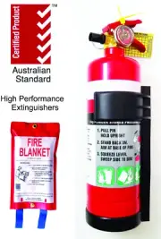 Brand New Fire Extinguisher 1kg & Fire Blanket 1x1