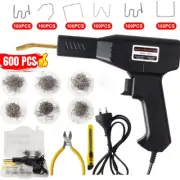 Hot Stapler Plastic Repair Car Bumper Welding Welder Machine Gun 600 Staples Kit