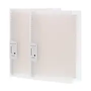 A4 Notebook Binder Loose Leaf Book Ring Binder 8 Tab 30 Rings, White 2 Set