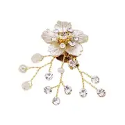 Shoe Clip Flower Gold Luxury Elegant Women Lady Shoes Handmade Crystal Pearl