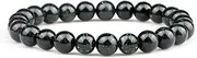 [QJZM] Natural Black Onyx Sand Stone Bracelet Women Yoga 8mm Beads Elastic Charm Bracelets&Bangle for Men Jewelry Gifts-Green_CHINA