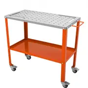 VEVOR 36" x 18" Welding Table, 1200lbs Load Capacity Steel Welding Workbench Table on Wheels, Portable Work Bench with Braking Lockable Casters, 4 Too
