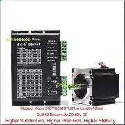 Stepper Motor 57BYG250C 1.8 N.m Length 76mm + Microstep Driver DM542 4.2A 20-50V