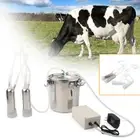 5L Electric Milking Machine Vacuum Pump Stainless Steel Cow Goat Milker