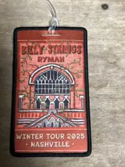 Billy Strings Luggage Tag Nashville Mar 2, 2025 Ryman Auditorium