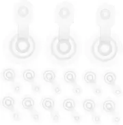 BATHVEVE Swimming Ring Inflator Nozzle Set 20pcs Universal Air Valve for Swimming Floats and