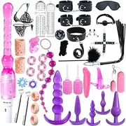 41Pcs SM Bondage Restraint Vibrator Silicone Plug Sex Toys for Butt Plug