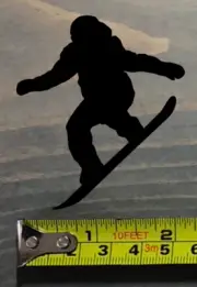 Snowboarder Sticker Decal 2.5" Snowboard Burton Lib Tech K2 Gnu Ride Black