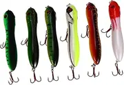 WHAMVOX 6pcs Fake Lure Kit Lightweight Simulation Fishing Bait for Outdoor Fishing Tackle Convenient for Bass and Trout Enthusiasts