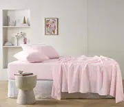 Blush French Linen Sheet Set