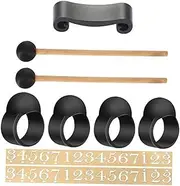 Yardwe 1 Tongue Drum Finger Sleeves with Mallet and Note Stickers Accessory for Beginners Reduces Noise and Enhances Sound for Peaceful Music Creation