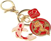[WOFASHPURET] Elegant Dragon Year Koi Keychain Chinese Pendants New Year Bag Charm Lucky Pendant