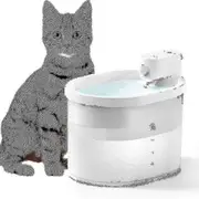 Uahpet Cat Fountain Cordless Battery Operated Cat Drinking Fountain Automatic Water Fountain For Cats Ultra Quiet Cat Fountain For Cats And Small Dogs