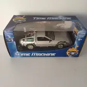 Welly 1/24 Back to the Future DeLorean Time Machine Silver Model Car New