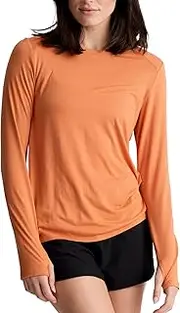 [Free Fly] Women's Shade Long Sleeve II - UPF 50+ Sun Protection Clothing Women's Sun Shirt, Bamboo Viscose Long Sleeve Shirt